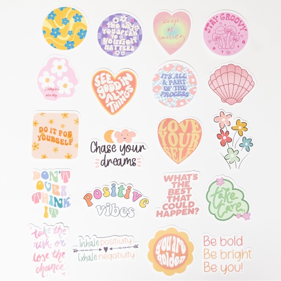 20 pcs Uplifting Quotes Vinyl stickers decals - Picture 2 of 3